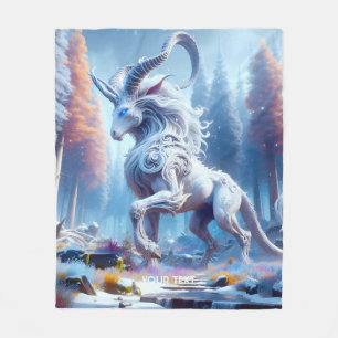 Manta Polar Fantasía suave invierno de quimera blanca