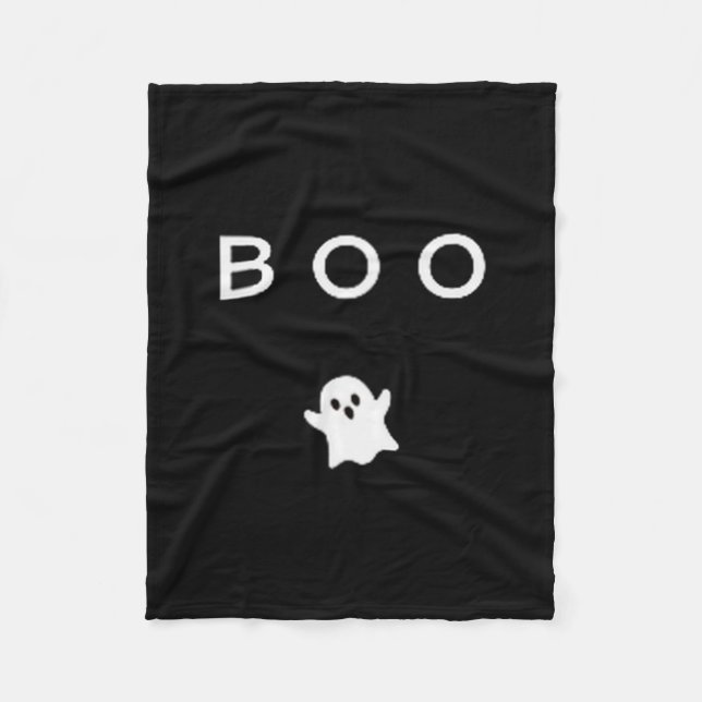 Manta Polar Fantasma Boo Halloween Sutil Mínimo Otoño Divertid (Anverso)