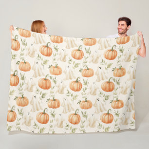Manta Polar Fantasma de calabaza de Halloween