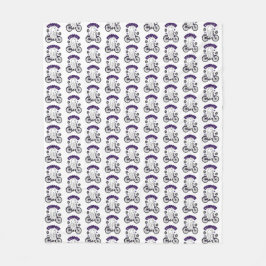 Manta Polar Fantasma de Cycopath Halloween en bicicleta morada