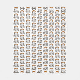 Manta Polar Fantasma de Cycopath Halloween en bicicleta Naranj