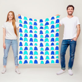 Manta Polar Fantasma de Halloween azul