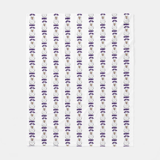 Manta Polar Fantasma de Halloween lindo pero espeluznante sost (Anverso)