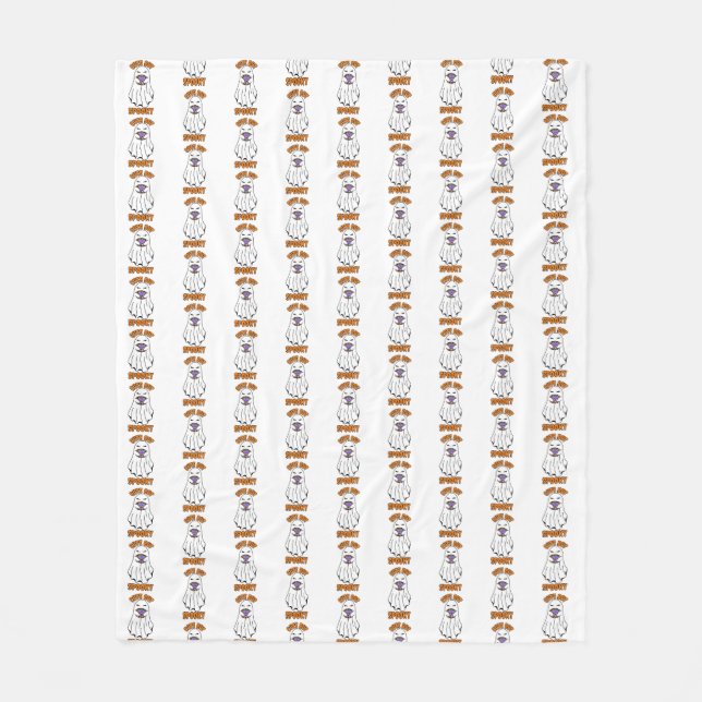 Manta Polar Fantasma de Halloween lindo pero espeluznante sost (Anverso)