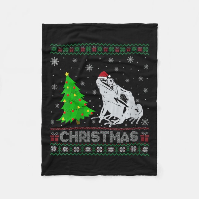 Manta Polar Fantasma de mujeres Dart Frog Xmas Árbol iluminand (Anverso)