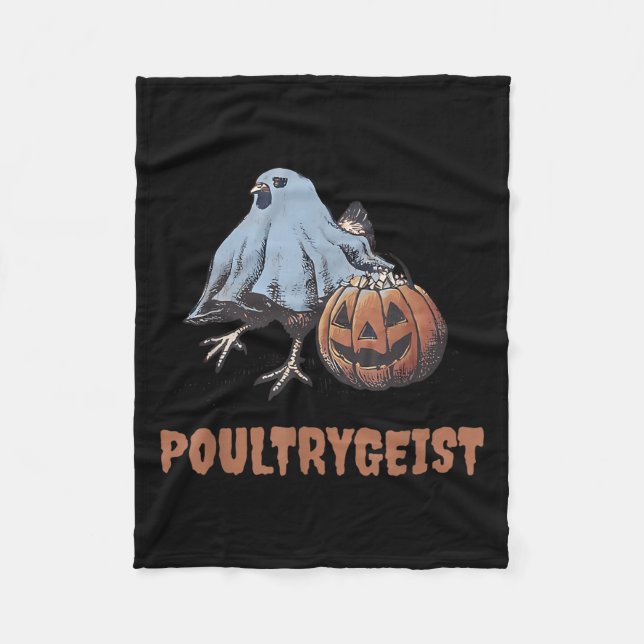 Manta Polar Fantasma de pollo de Halloween (Anverso)