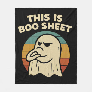Manta Polar Fantasma Divertido "Esto Es Hoja de Boo" Retro Hal