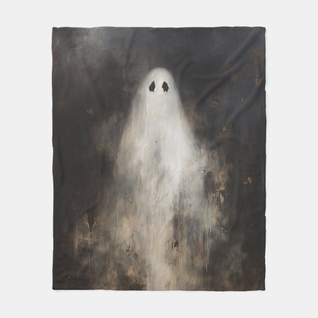 Manta Polar Fantasma espeluznante de Halloween (Anverso)