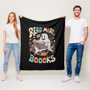 Manta Polar Fantasma Lindo Lee Más Libros Profesor Halloween