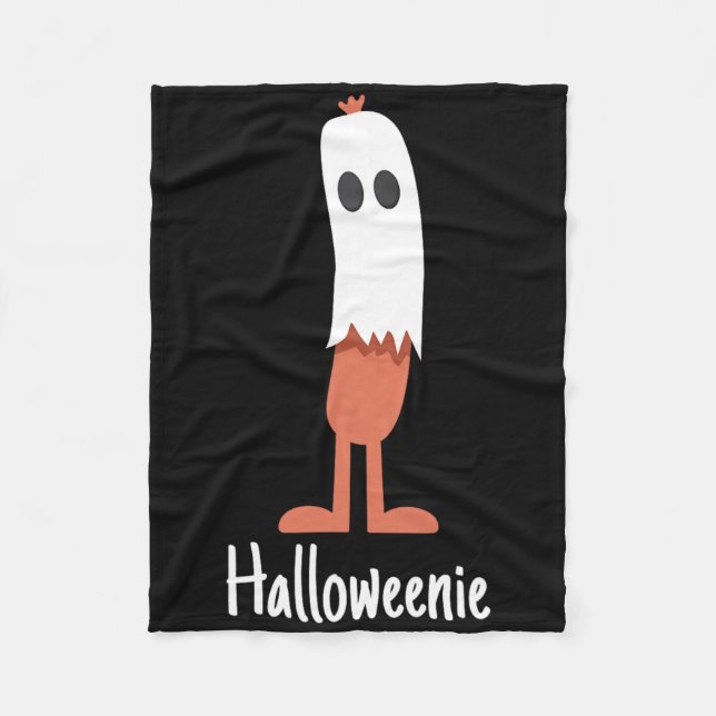 Manta Polar Fantasma Perro caliente Halloweenie Costume Fun Fo (Anverso)
