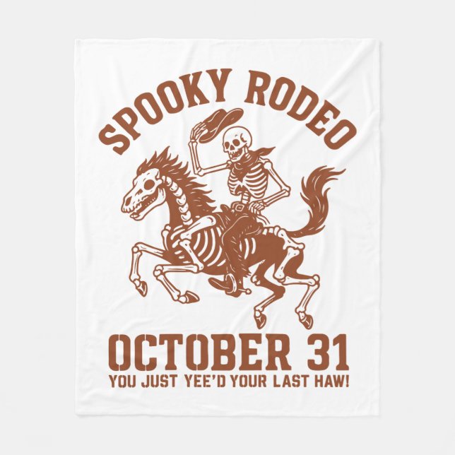 Manta Polar Fantasma Rodeo Halloween Octubre 31 (Anverso)