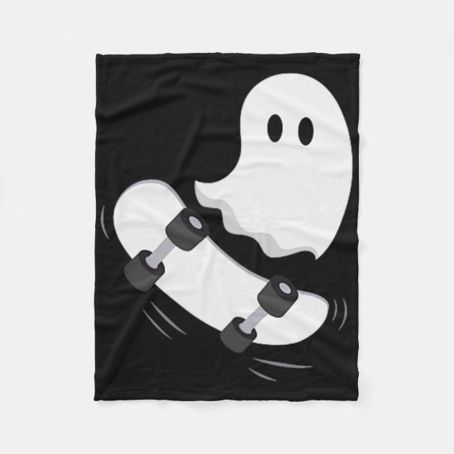 Manta Polar Fantasma Skateboard Lazy Halloween Disstume Fun Sk (Anverso)