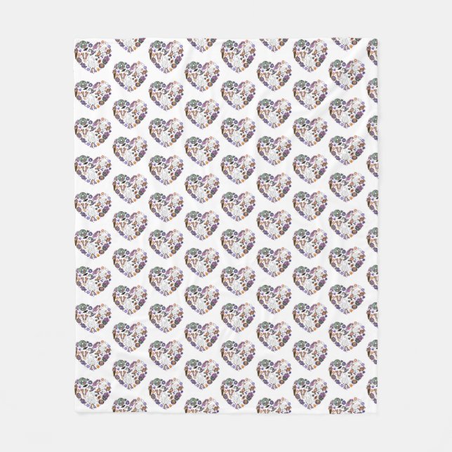 Manta Polar Fantasmas de Halloween retro con Roller Blades (Anverso)