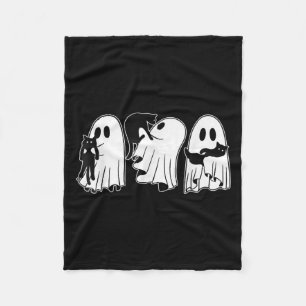 Manta Polar Fantasmas divertidos sosteniendo gatos negros Hall