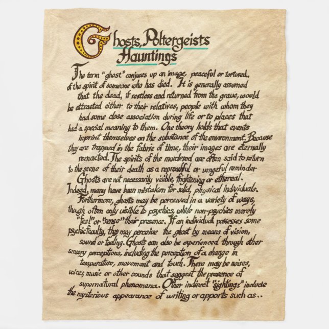 Manta Polar Fantasmas, Poltergeistas, Húmedos (Anverso)