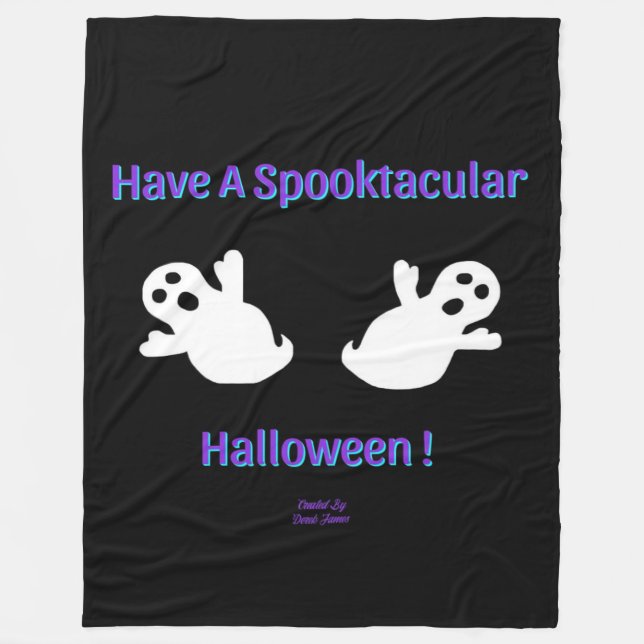 Manta Polar Fantasmas Spooktaculares Gran Funda (Anverso)