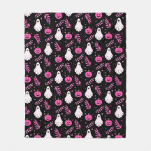 Fantasmas y calabazas rosadas