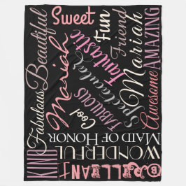 Manta Polar Fantástica doncella de honor personaliza palabras