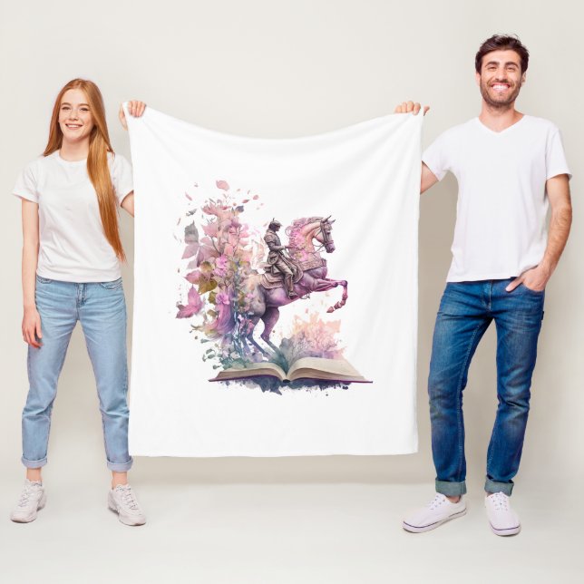 Manta Polar Fantasy Book Lover Design (In situ)