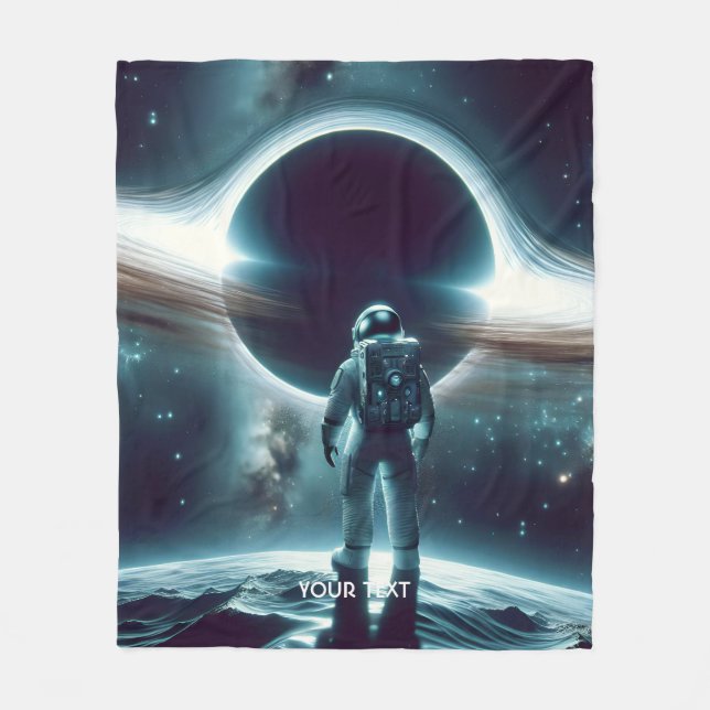 Manta Polar Fantasy Cute Astronauta Black Hole (Anverso)
