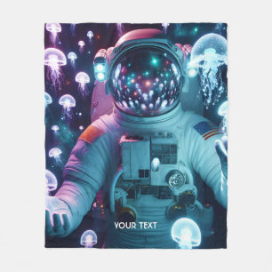 Manta Polar Fantasy Cute Astronauta Espacio de medusas