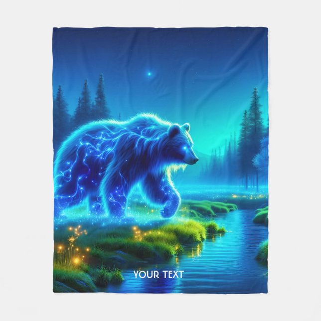 Manta Polar Fantasy Cute Bear River Meadow (Anverso)