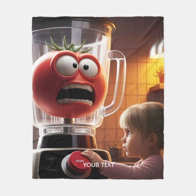 Manta Polar Fantasy Cute Chica Tomato Blender (Anverso)