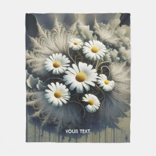 Manta Polar Fantasy Cute Daisy Flowers Filigree