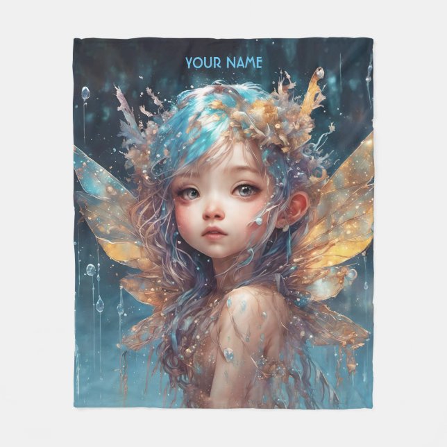 Manta Polar Fantasy Cute Forest Rainy Fairy (Anverso)