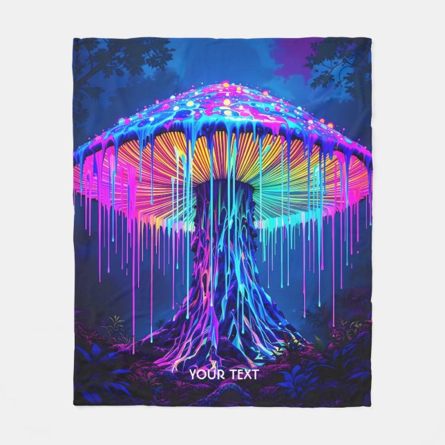Manta Polar Fantasy Cute Mushroom Surreal Forest (Anverso)