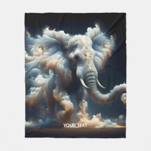 Manta Polar Fantasy Cute Nubes elefante