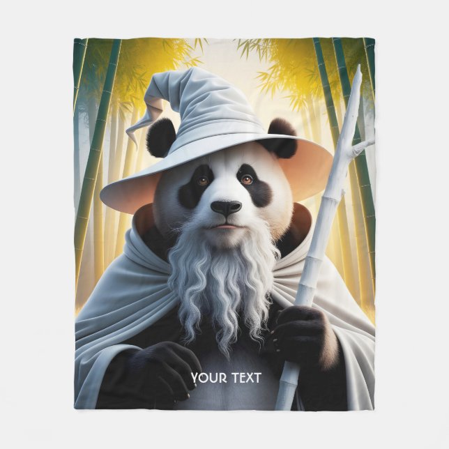 Manta Polar Fantasy Cute Old Panda Wizard (Anverso)