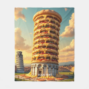 Manta Polar Fantasy Cute Pisa Tower Pizza