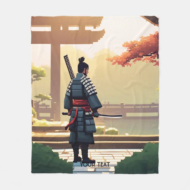 Manta Polar Fantasy Cute Pixel Art Samurai (Anverso)