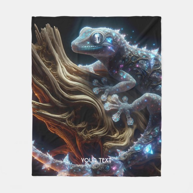 Manta Polar Fantasy Cute Vibrant Lizard Tree (Anverso)