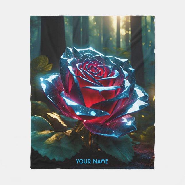 Manta Polar Fantasy Cute Vivid Winter Glass Rosa (Anverso)