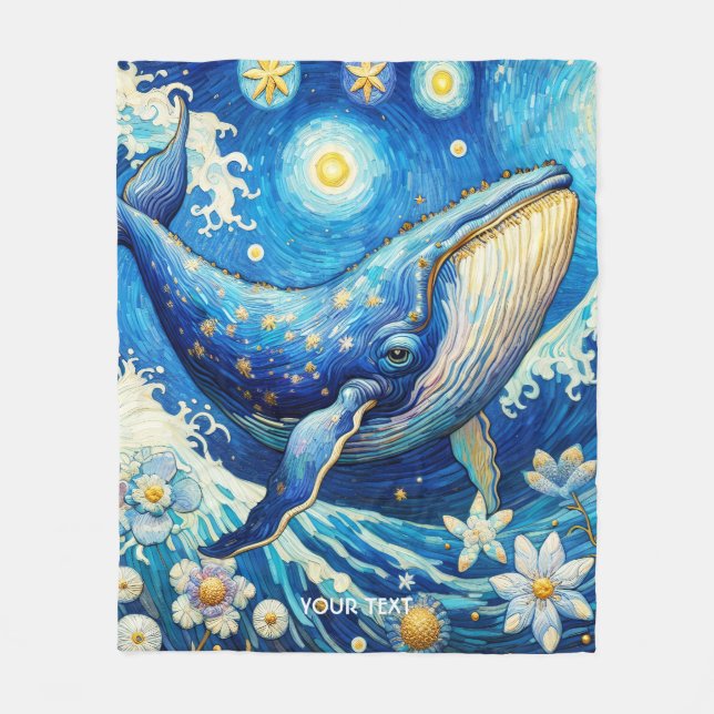 Manta Polar Fantasy Cute Whale Stars Sea (Anverso)