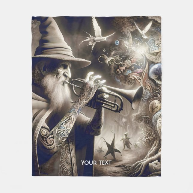 Manta Polar Fantasy Cute Wizard Trumpet Forest (Anverso)
