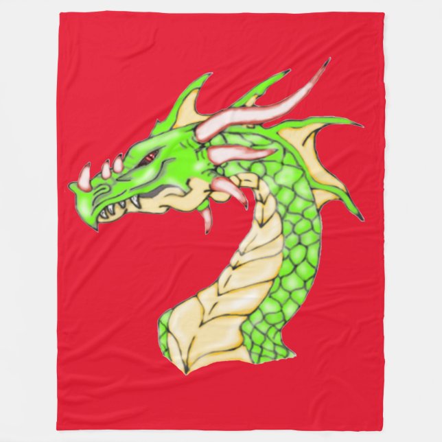 Manta Polar Fantasy Dragon Fleece Blanket (Anverso)