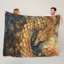 Manta Polar Fantasy dragon Fleece Blanket