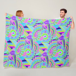 Manta Polar Fantasy Paisley Ornamentos Seamless Pattern 1