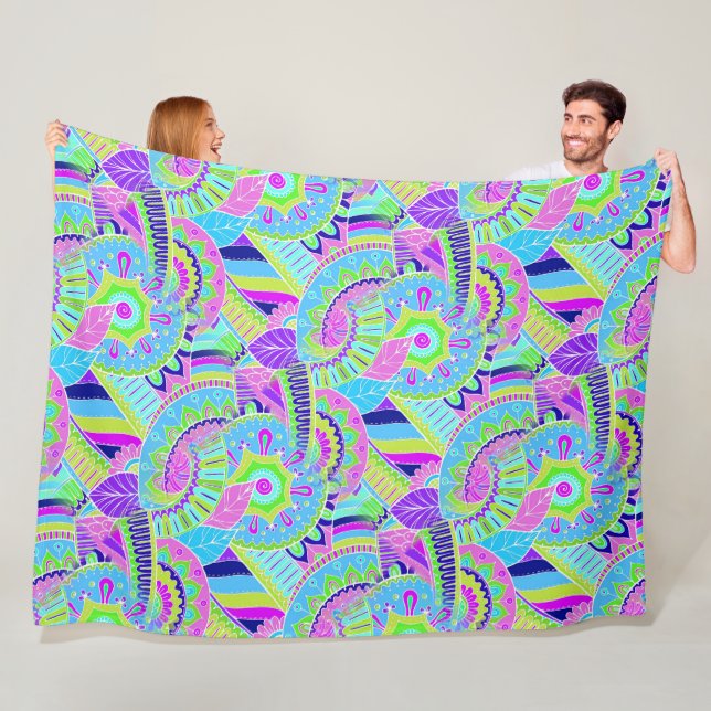 Manta Polar Fantasy Paisley Ornamentos Seamless Pattern 1 (In situ)