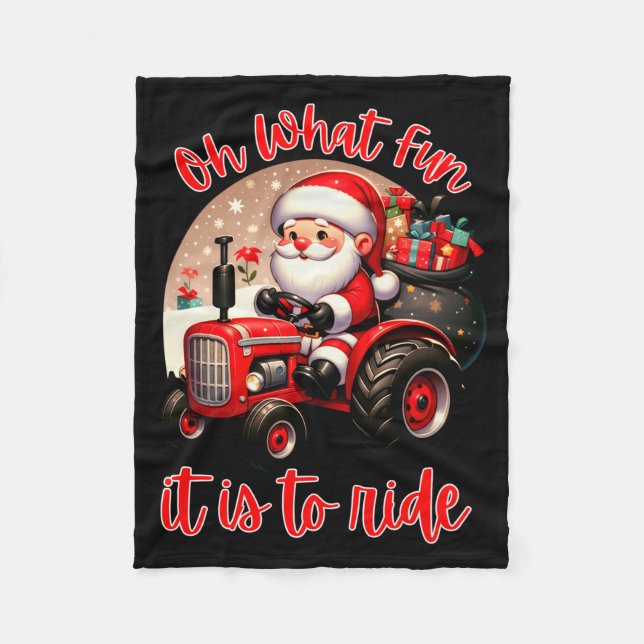 Manta Polar Farm Truck Oh What Fun It Is To Ride Santa Tractor (Anverso)