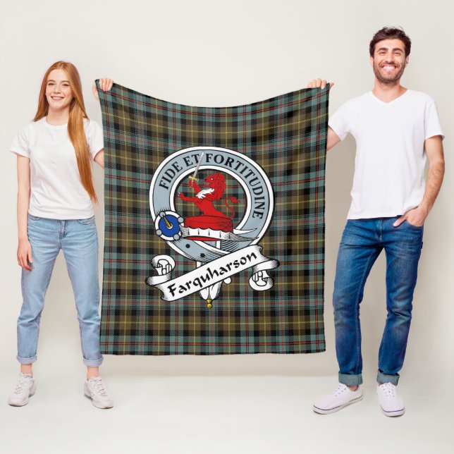 Manta Polar Farquharson Weathered Clan Badge Tartan Plaid (In situ)