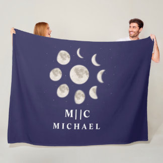 Manta Polar Fases lunares modernas personalizadas