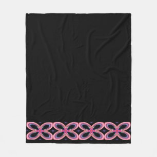 Manta Polar Faux Neon Pink Flower Power Lined
