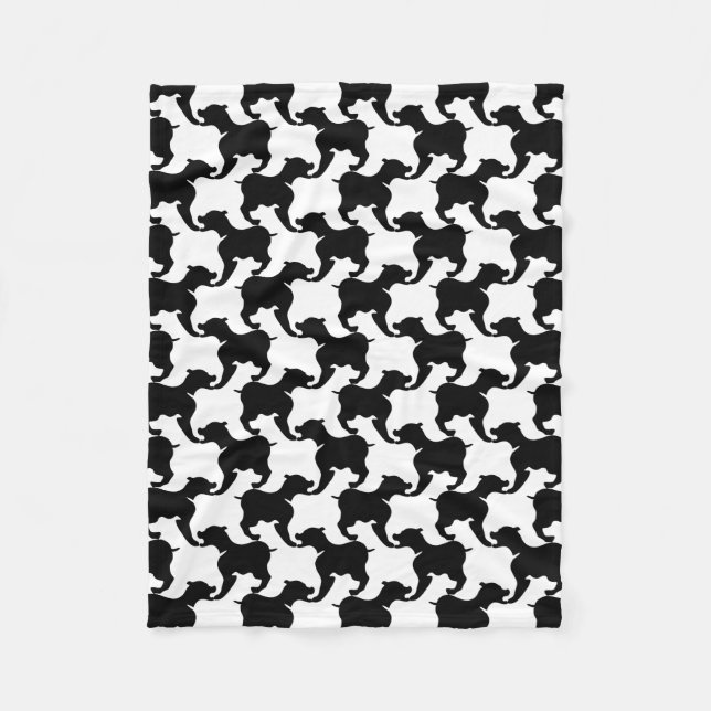 Manta Polar Faux-pié-de-poule con Dogs moda Blanket 2 (Anverso)