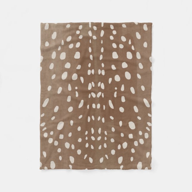 Manta Polar Fawn Spots Baby Deer Animal Print Pattern (Anverso)