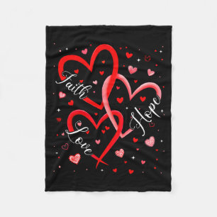 Manta Polar Fe Cristiana Esperanza Amor Corazones Religioso Va