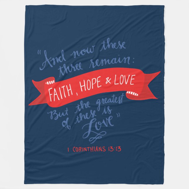 Manta Polar Fe, esperanza y amor 2 (Anverso)